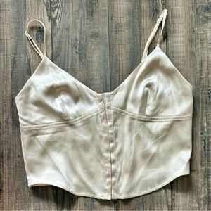 Zara satin corset top. Never been worn, w/o tags. Large.